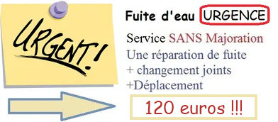 Réparation fuite d'eau en urgence plomberie Le Blanc-Mesnil