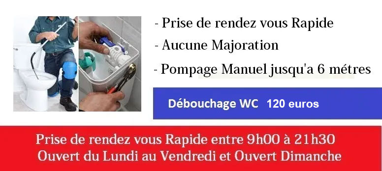 Debouchage wc Le Blanc Mesnil 