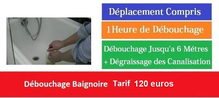Debouchage baignoire Le Blanc Mesnil