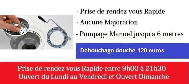 Debouchage canalisation douche Le Blanc Mesnil