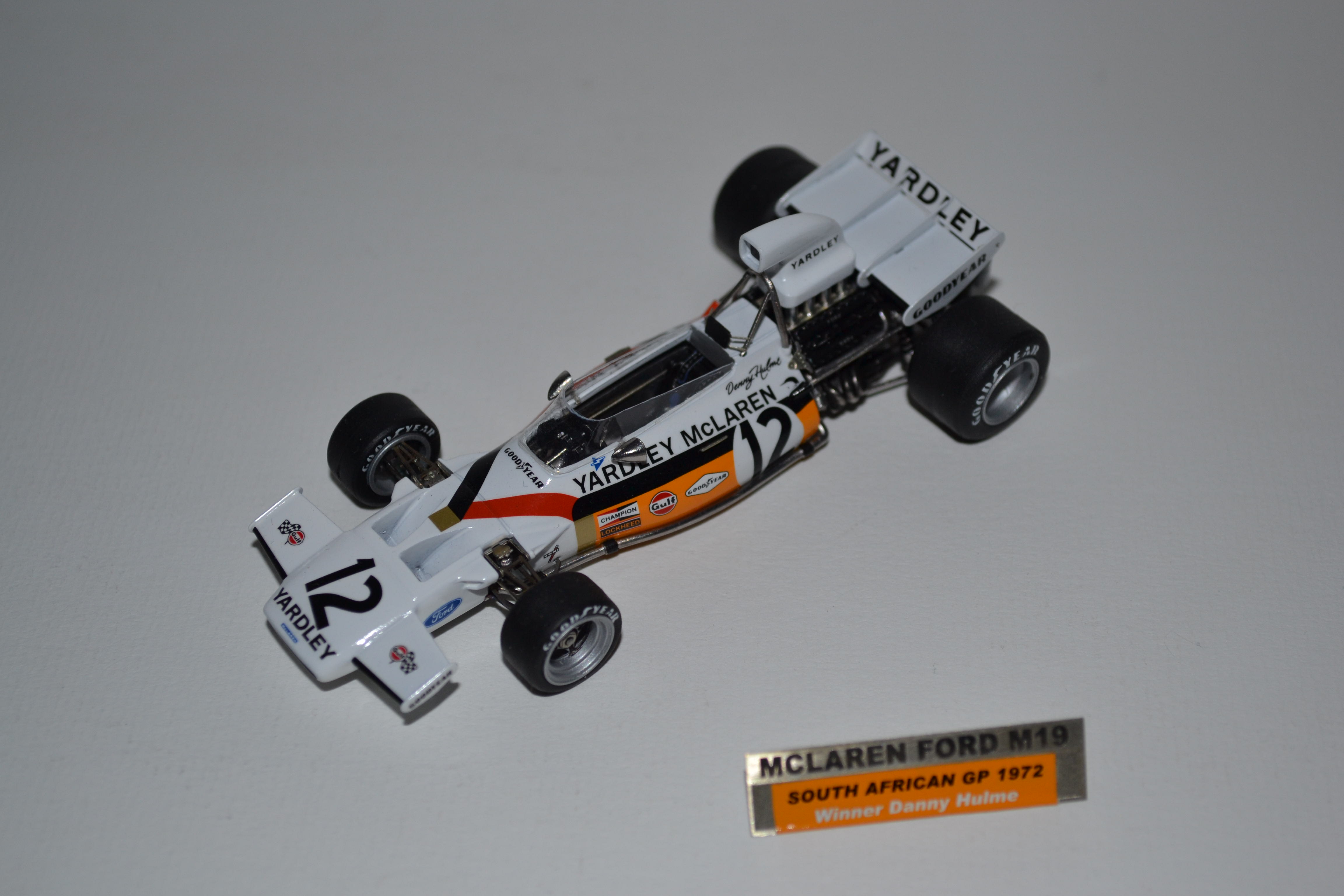 McLaren Ford M19
Dany Hulme
Saison 1972  
TAMEO KIT SL0034
Echelle 1/43e
Prix : 115 euros