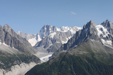 Aiguille du Moine, Les Grandes Jorasses, Aiguille des Grands Charmoz, Aiguille de Blaitière / Massif du Mont-Blanc - Photos Alpes françaises