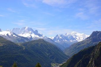 Massif du Mont-Blanc depuis le barrage d'Emosson