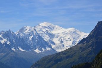 Massif du Mont-Blanc depuis le barrage d'Emosson