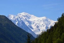 Mont-Blanc (4810 m.), Mont Maudit (4465 m.), Mont-Blanc du Tacul (4248 m.), Dôme du Goûter