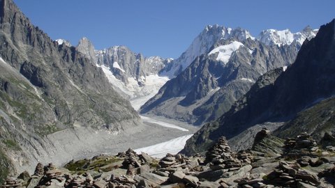 Mer de glace dans le massif du Mont-Blanc