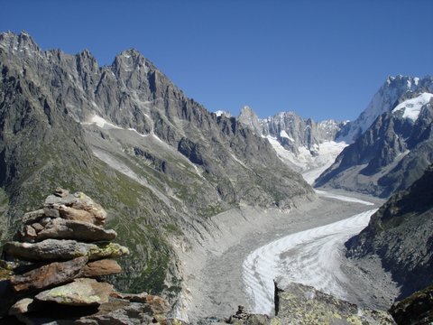 Mer de glace dans le massif du Mont-Blanc