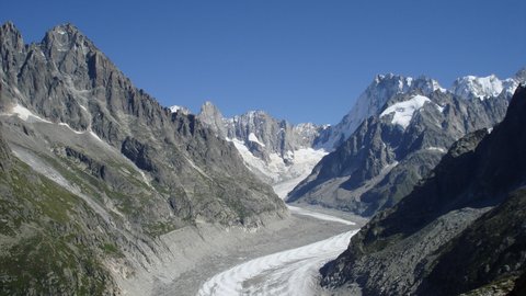 Mer de glace dans le massif du Mont-Blanc