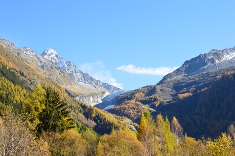 Glacier d'Argentière dans le massif du Mont-Blanc