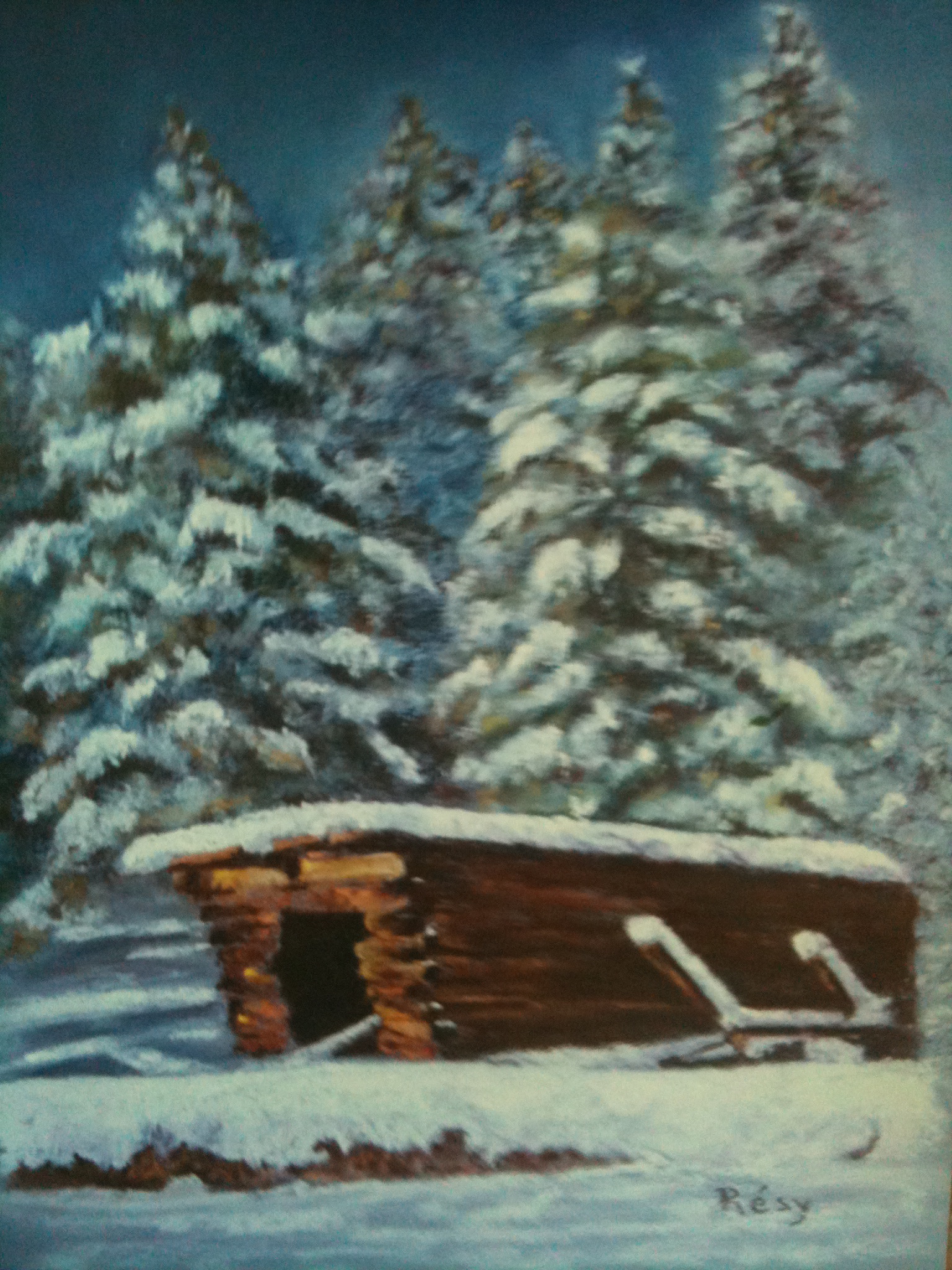 A cabane sous la neige