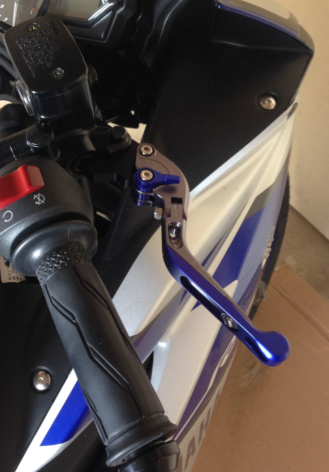 Leviers flip up titane molettes et extensions bleues