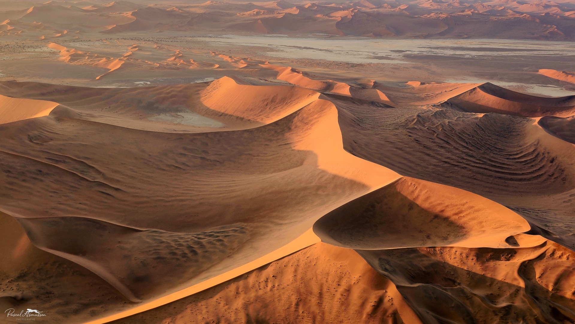 Vue aerienne dunes de sossusvlei namibie grande 