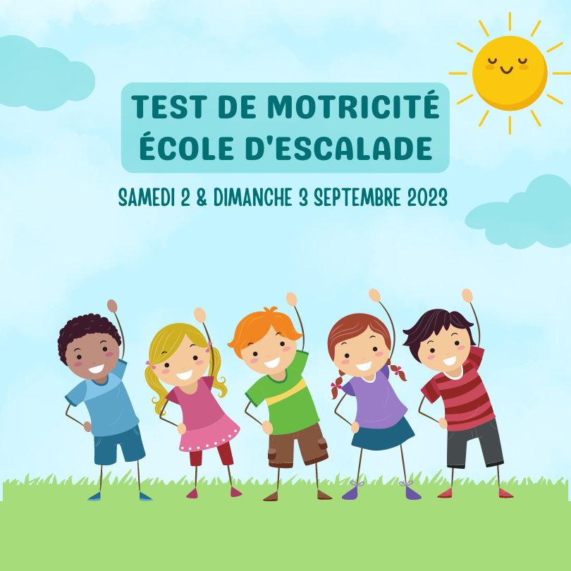 Test de motricité les samedi 2 & dimanche 3 septembre 2023 : réserver votre créneau !