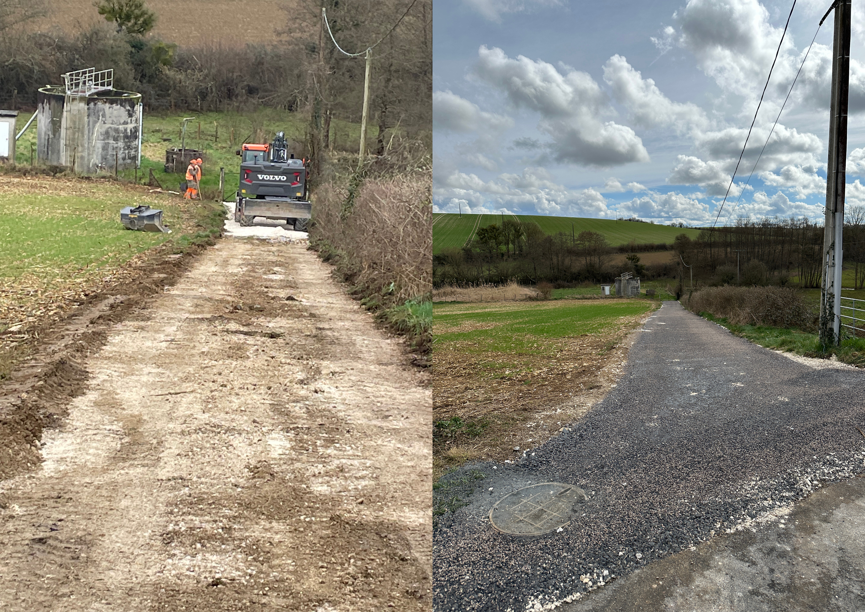 Travaux de voirie à Treigny