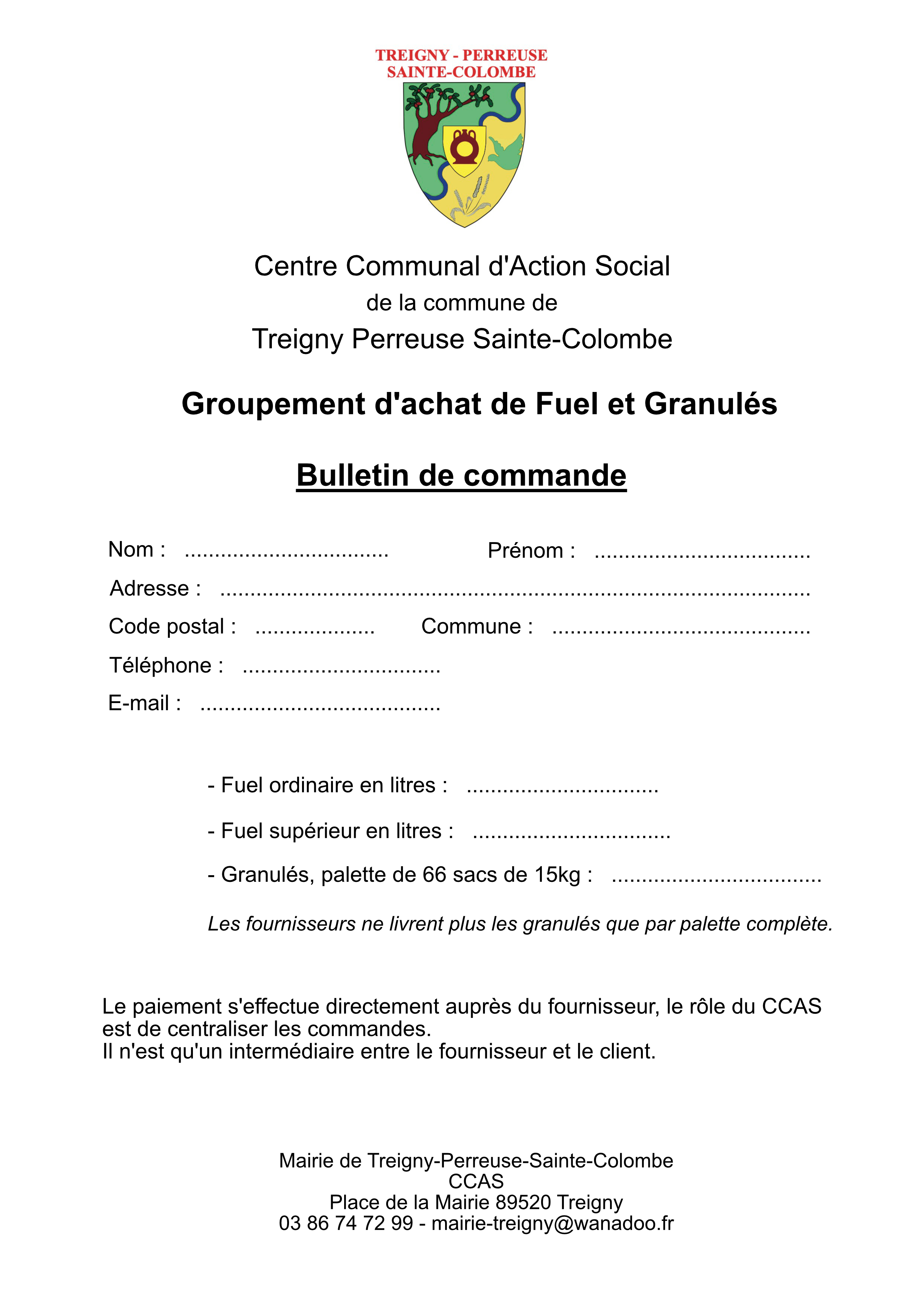Commande groupée fuel et granulés de septembre 2025