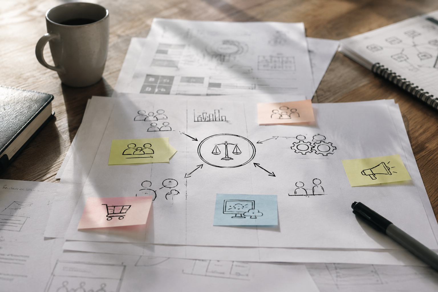 Nous traduisons les exigences juridiques en actions concrètes pour vos équipes. RH, marketing, DSI, achats : chaque direction comprend ce qu'elle doit faire, pourquoi, et comment. La conformité cesse d'être l'affaire exclusive du service juridique. 