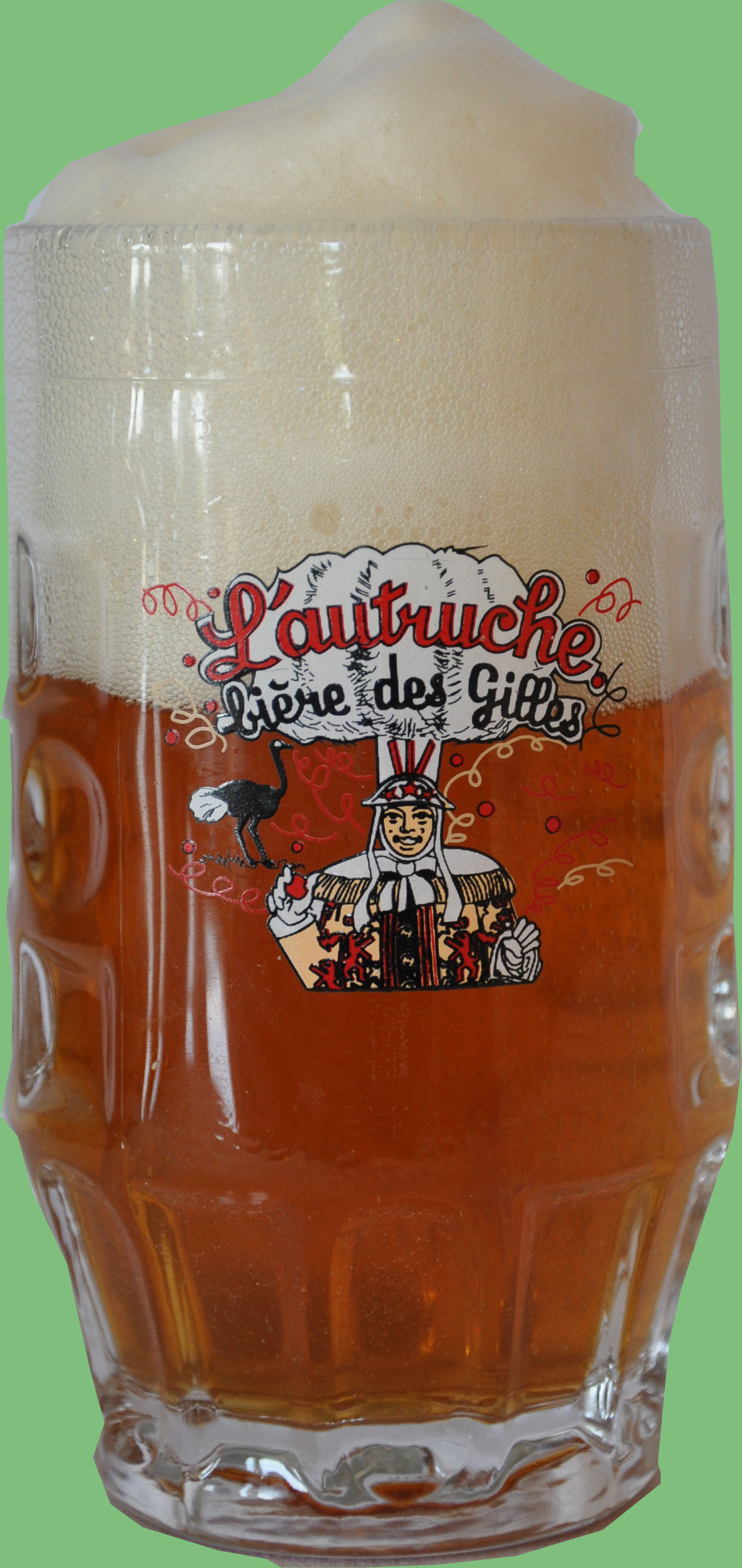 Verre atruche vert
