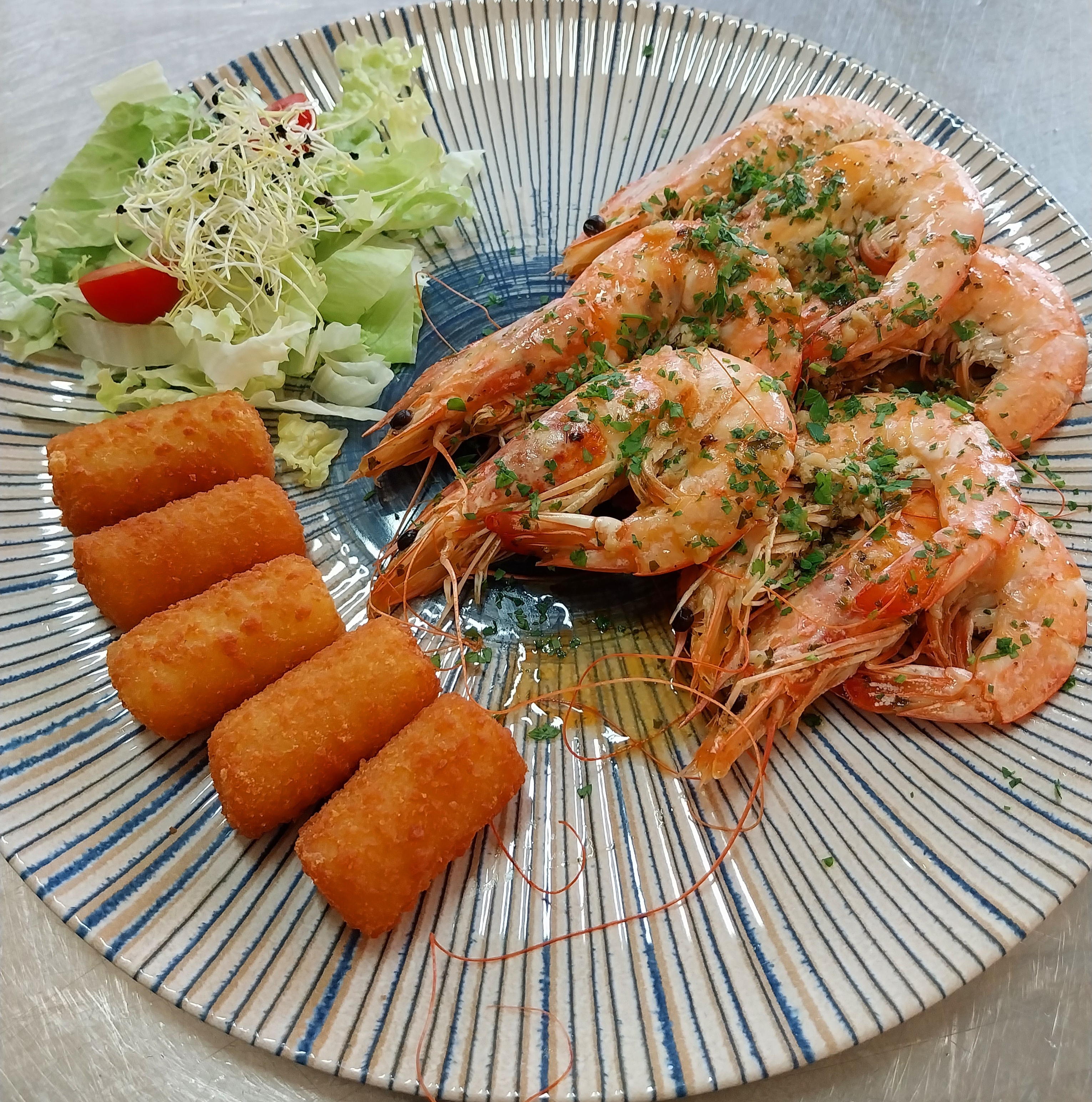Langoustines a l ail
