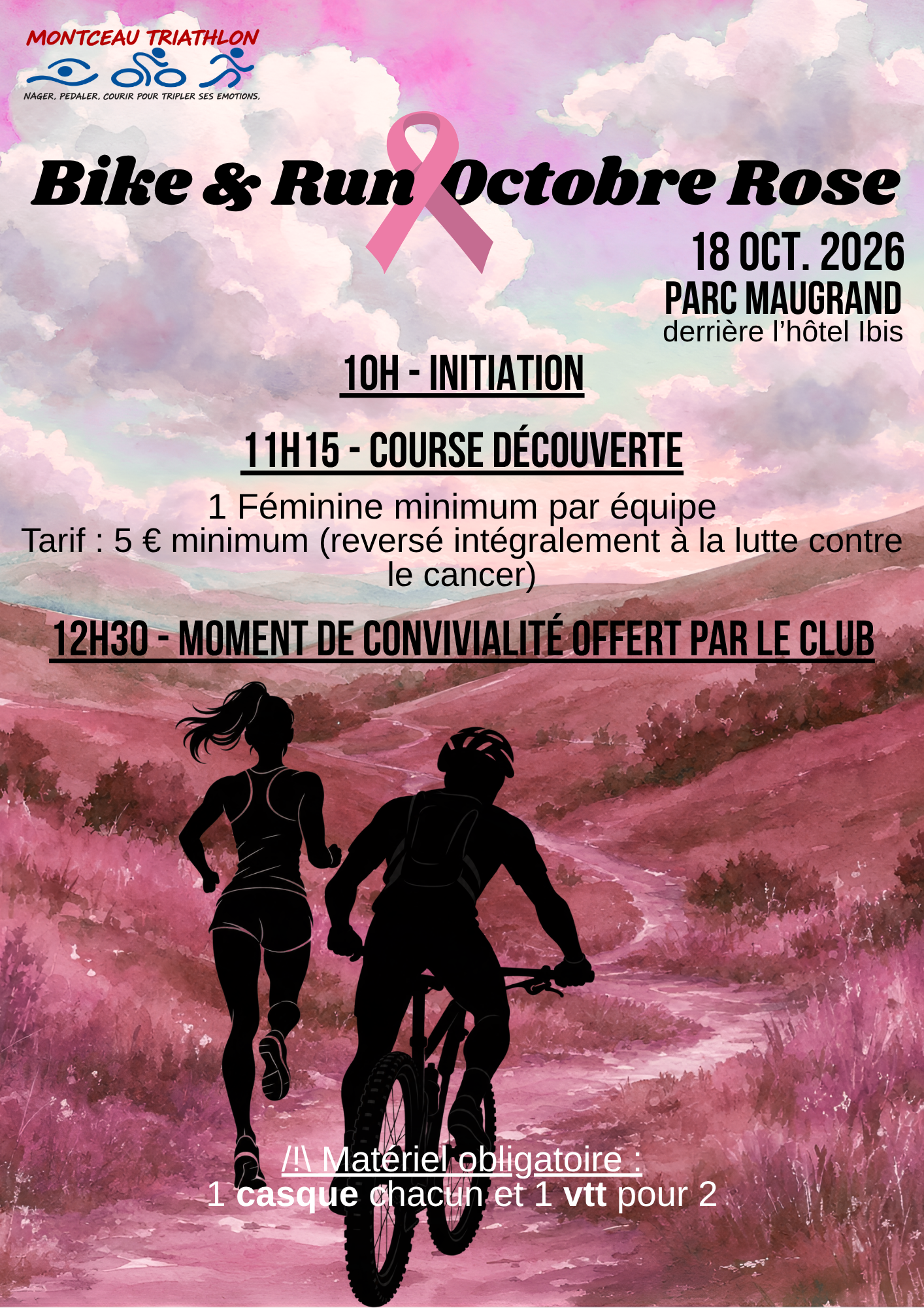 Initiation au Bike&Run à l'occasion d'Octobre Rose
