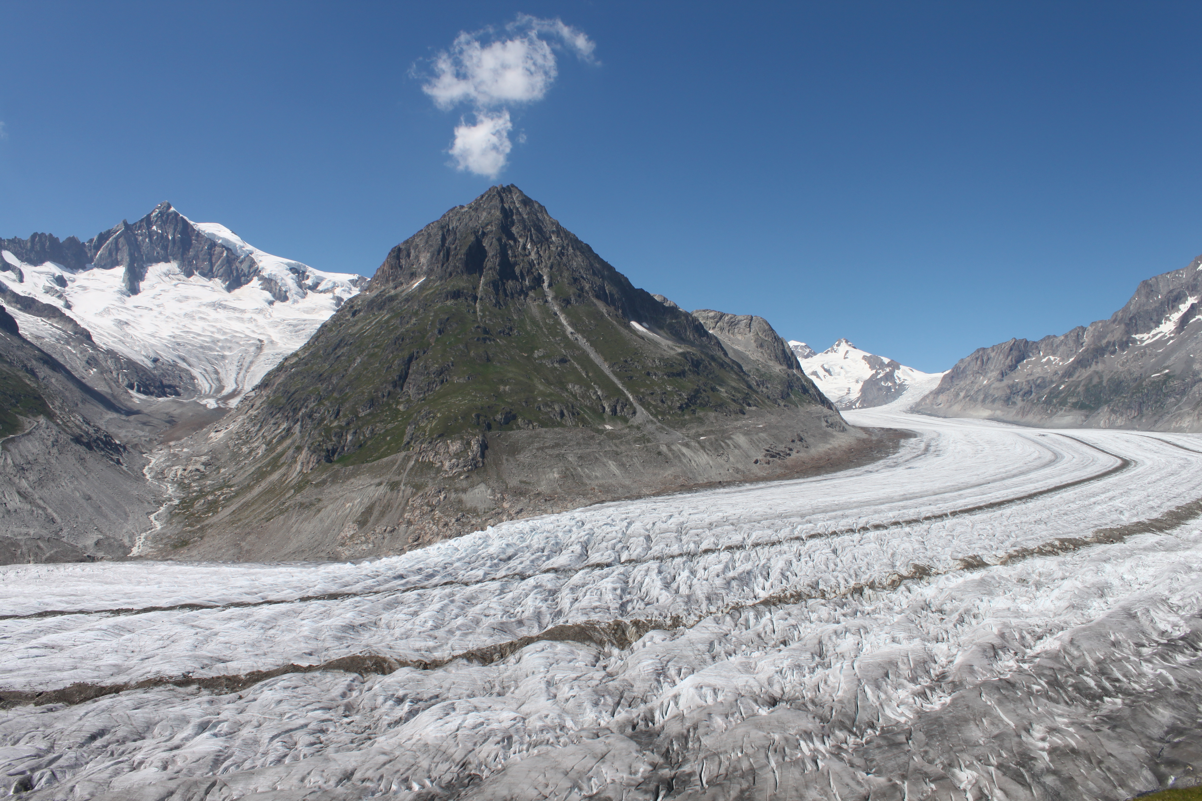 Randonnée au glacier d'Aletsch dans les Alpes suisses