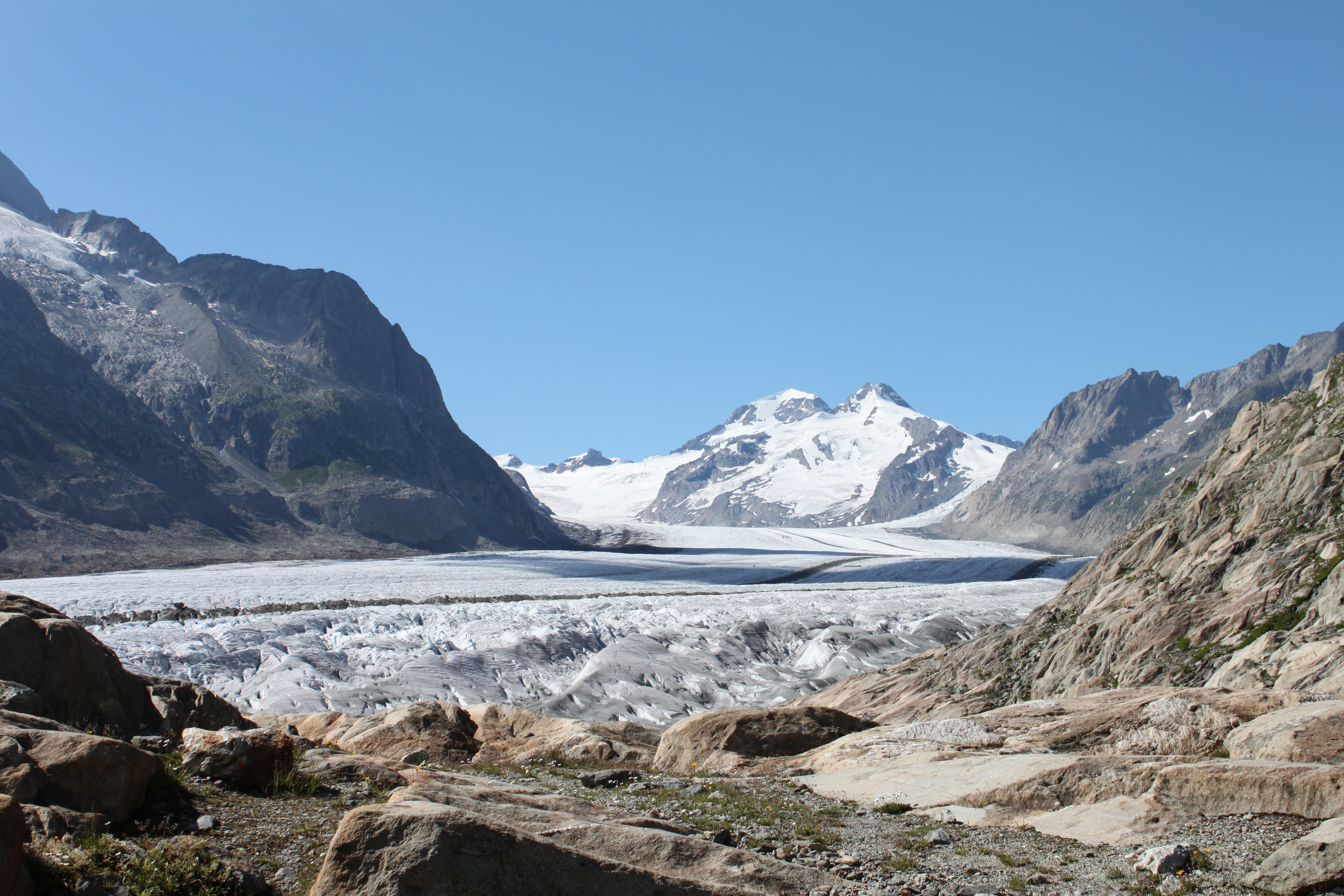 Randonnée au glacier d'Aletsch dans les Alpes suisses