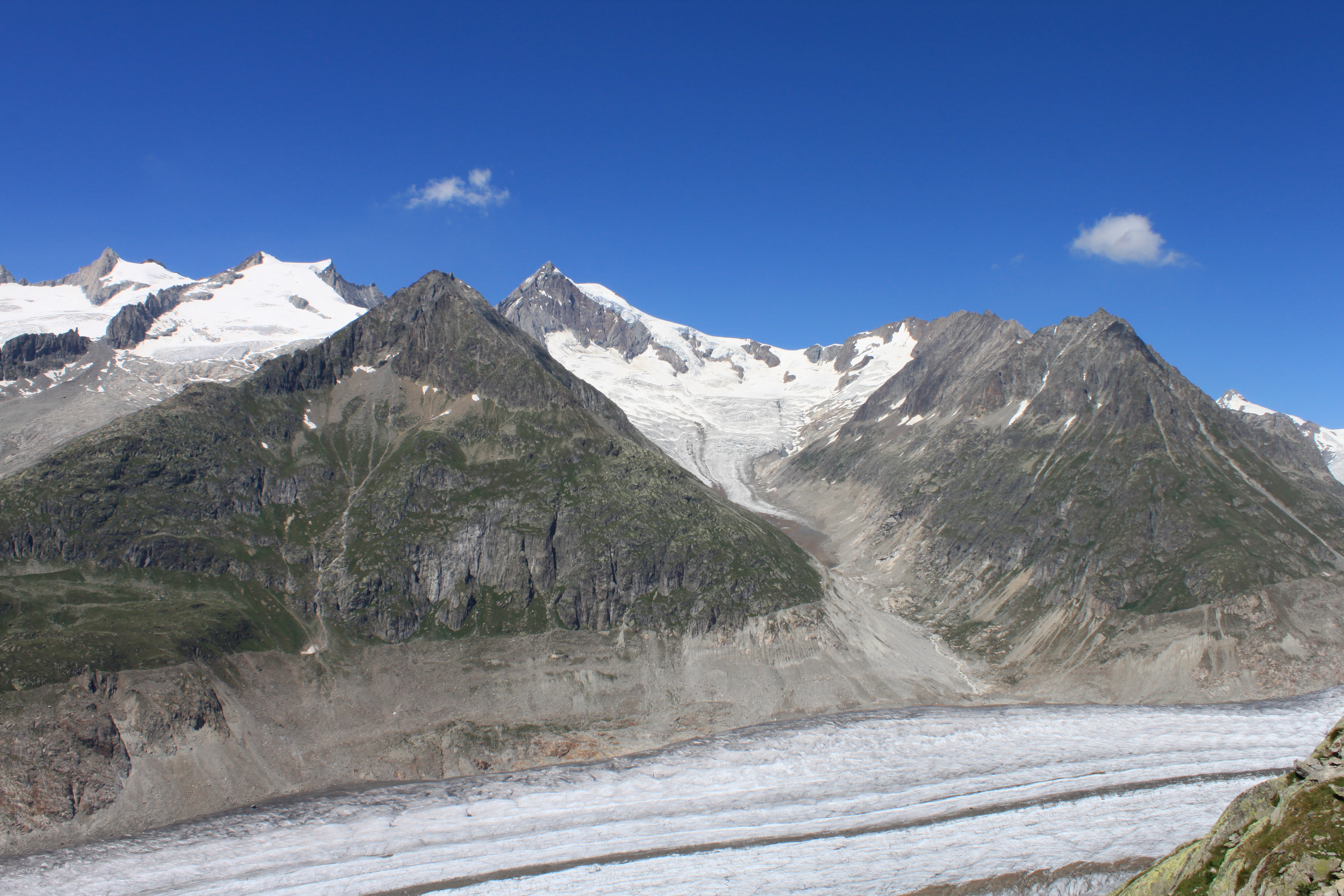 Randonnée au glacier d'Aletsch dans les Alpes suisses