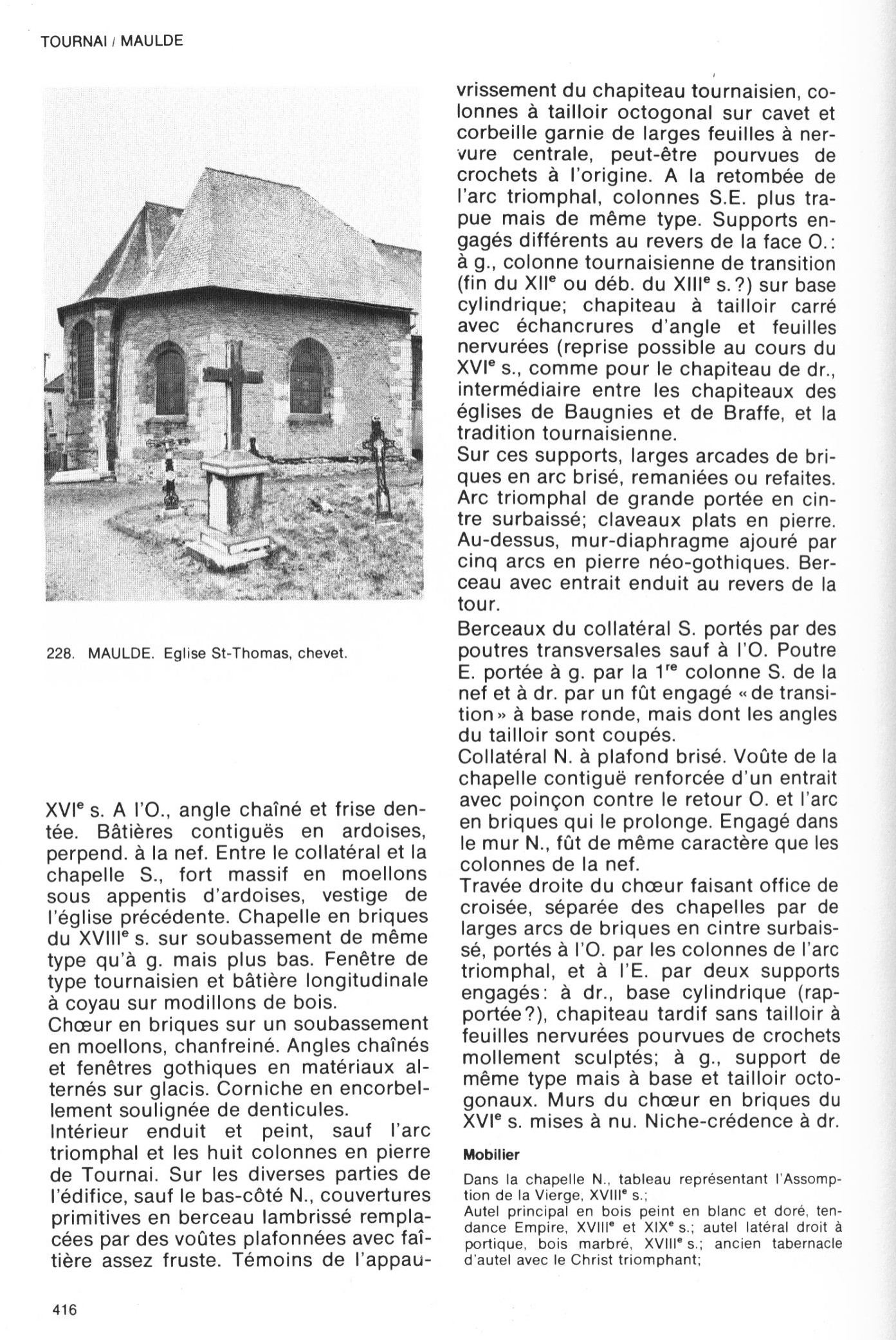 MAULDE Patrimoine monumental de la Belgique 1978 p416