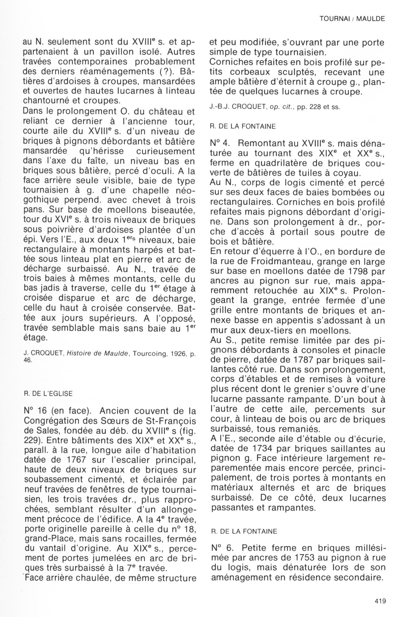 MAULDE Patrimoine monumental de la Belgique 1978 p419