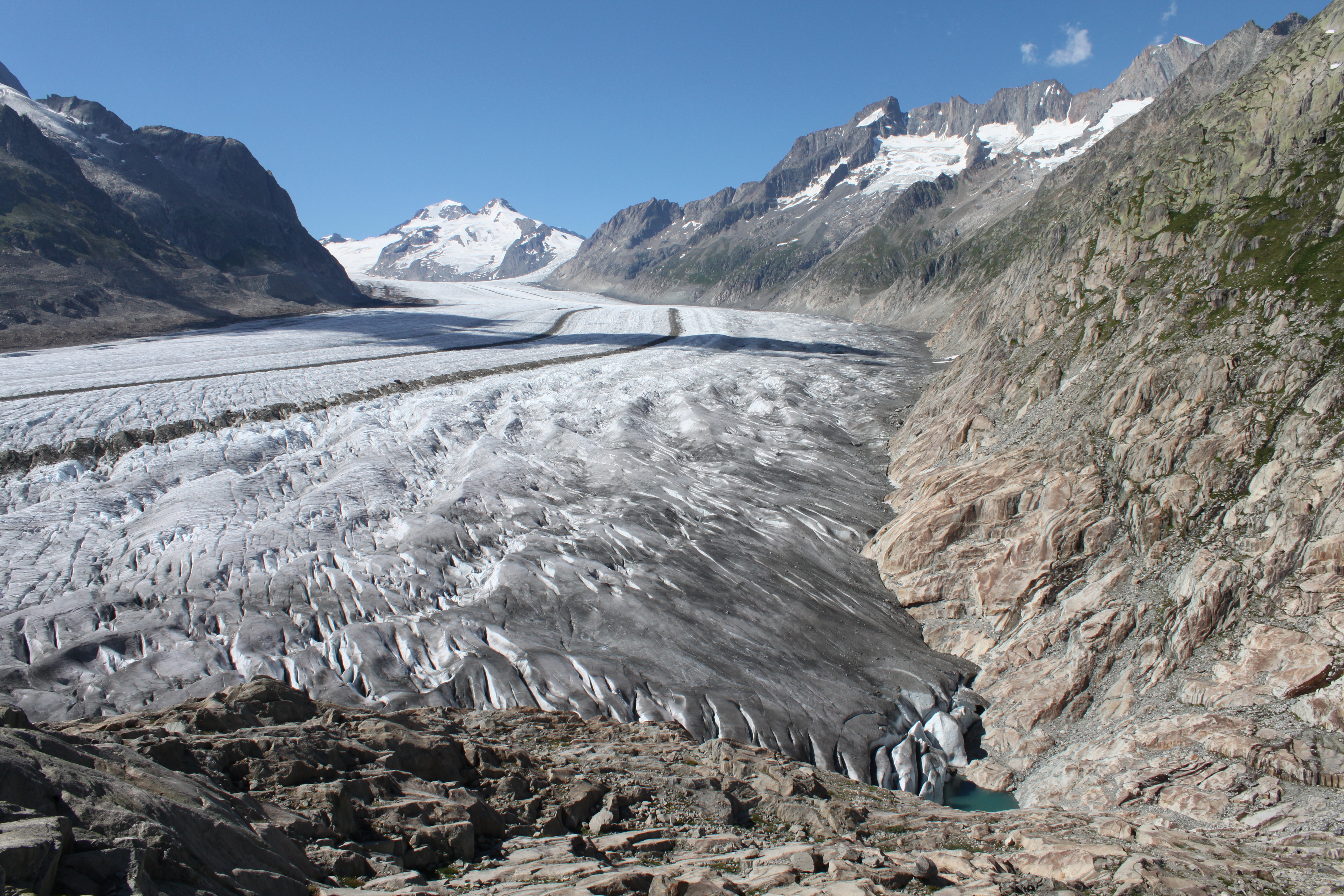 Randonnée au glacier d'Aletsch dans les Alpes suisses