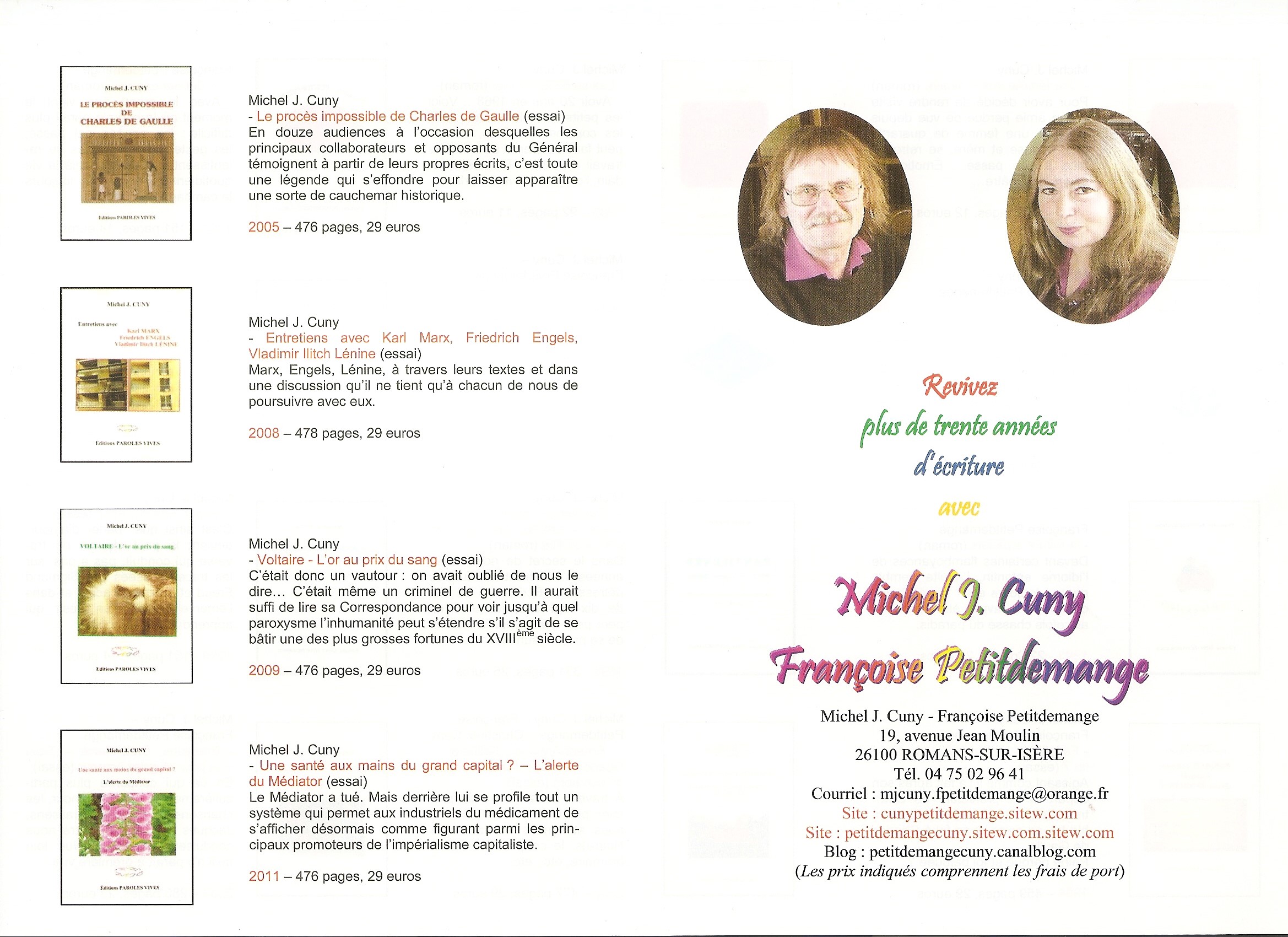 1 Catalogue des oeuvres