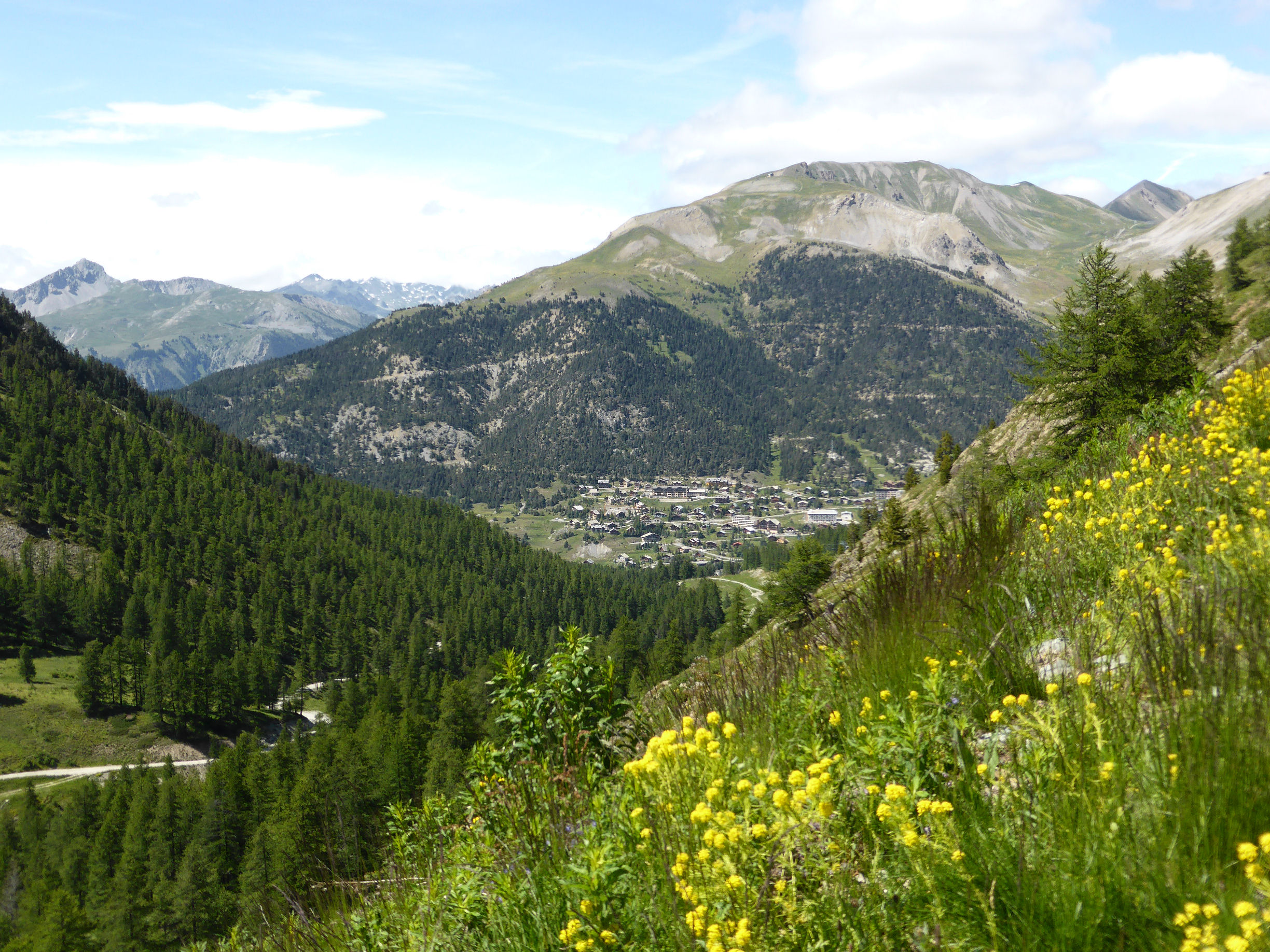Montgenevre vue du parcours de rando