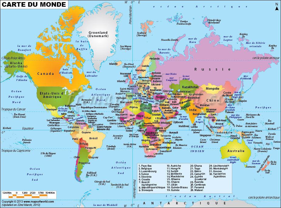 Carte du monde