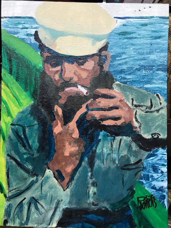 Pecheur peinture painting fisherman 4