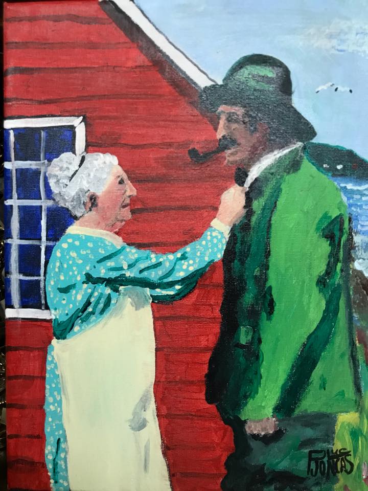 Pecheur peinture painting fisherman 6