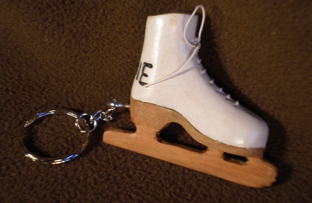 Porte clef personnalise patin a glace