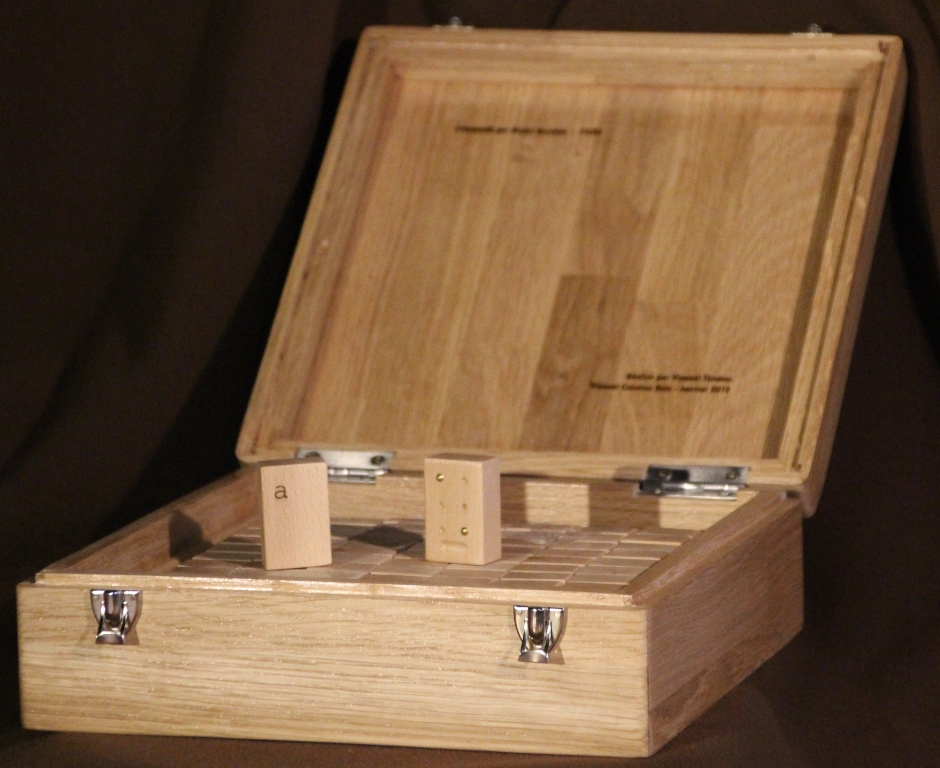Malette pédagogique en bois pour apprentissage de l'alphabet braille