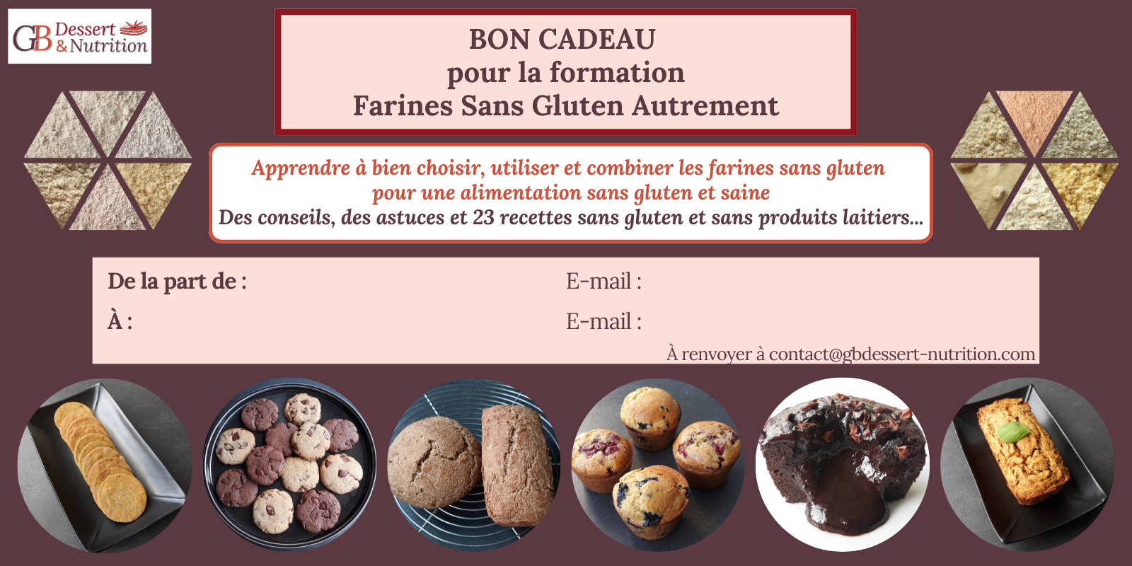 Bon cadeau pour la formation Farines Sans Gluten Autrement