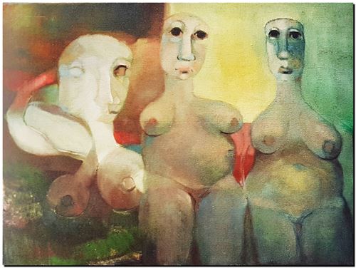 Peinture de l'artiste André Vereecken réalisée en 1967 (environ). Schilderij van kunstenaar André Vereecken gemaakt circa 1967. - 1967 (circa).16 - PHOTO (alb7)