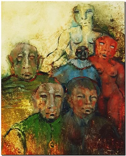 Peinture de l'artiste André Vereecken réalisée en 1967 (environ). Schilderij van kunstenaar André Vereecken gemaakt circa 1967. - 1967 (circa).03 - PHOTO (alb7)