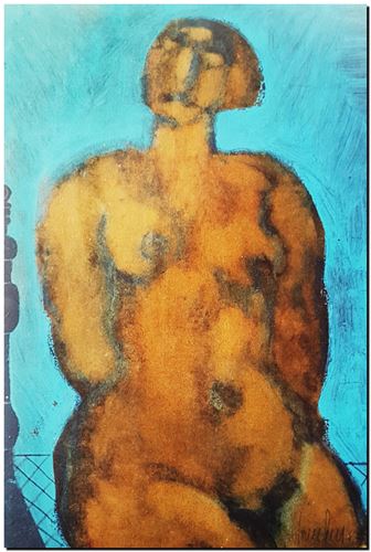 Peinture de l'artiste André Vereecken réalisée en 1967. Schilderij van kunstenaar André Vereecken gemaakt in 1967. - 1967.01 - PHOTO (alb7)