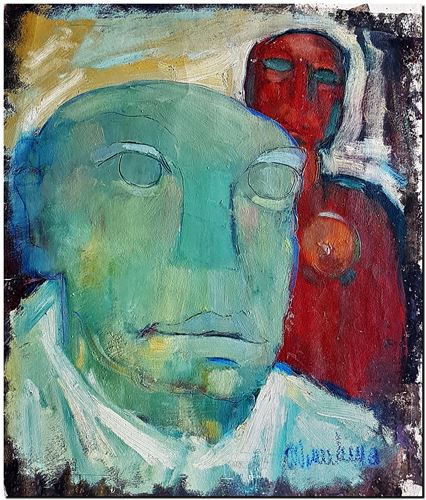 Peinture de l'artiste André Vereecken réalisée en 1967 (environ). Schilderij van kunstenaar André Vereecken gemaakt circa 1967. - 1967 (circa).18 - PHOTO (alb10)