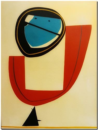 Peinture de l'artiste André Vereecken réalisée en 1974. Schilderij van kunstenaar André Vereecken gemaakt in 1974. - 1974.09A olie op doek 90x70cm 02-01 - PHOTO (alb1)