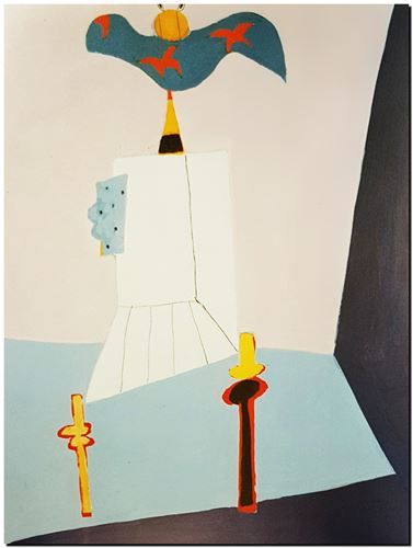 Peinture de l'artiste André Vereecken réalisée en 1974 (environ). Schilderij van kunstenaar André Vereecken gemaakt circa 1974. - 1974 (circa).09 - PHOTO (alb3)