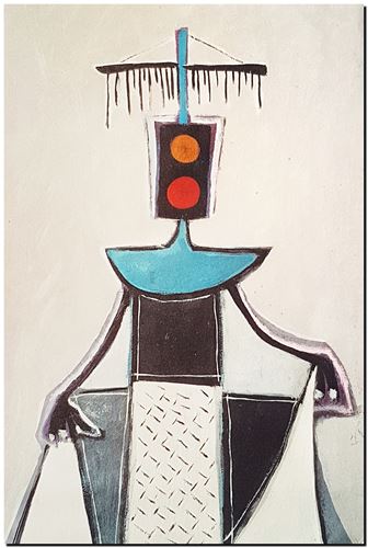 Peinture de l'artiste André Vereecken réalisée en 1978 (environ). Schilderij van kunstenaar André Vereecken gemaakt circa 1978.- 1978 (circa).14 - PHOTO (alb6)