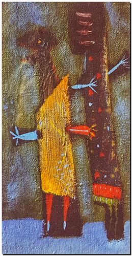Peinture surrealiste de l’artiste peintre André Vereecken réalisée vers 1980. Surrealistisch schilderij van schilder André Vereecken gemaakt rond 1980. - 1980 (circa).30 - PHOTO (alb4)