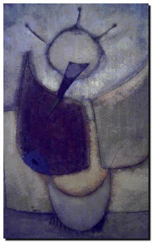 Peinture surrealiste de l’artiste peintre André Vereecken réalisée vers 1980. Surrealistisch schilderij van schilder André Vereecken gemaakt rond 1980. - 1980 (circa).10 - DIAPO