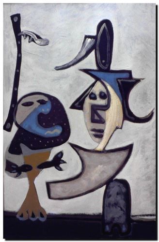Peinture surrealiste de l’artiste peintre André Vereecken réalisée vers 1981. Surrealistisch schilderij van schilder André Vereecken gemaakt rond 1981. - 1981 (circa).21 - DIAPO