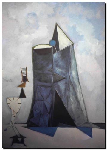 Peinture du peintre flamand André Vereecken réalisée en 1981. Schilderij van de Vlaamse kunstschilder André Vereecken gemaakt in 1981. - 1981.01B - DIAPO