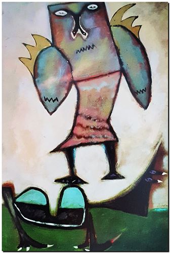 Œuvre d'art de l'artiste André Vereecken réalisée vers 1984. Kunstwerk van de kunstenaar André Vereecken gemaakt circa 1984. - 1984 (circa).10 - PHOTO (alb7)