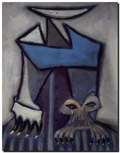 Peinture de l'artiste flamand André Vereecken réalisée vers 1984. Schilderij van de Vlaamse kunstenaar André Vereecken gemaakt circa 1984. - 1984 (circa).05 - DIAPO
